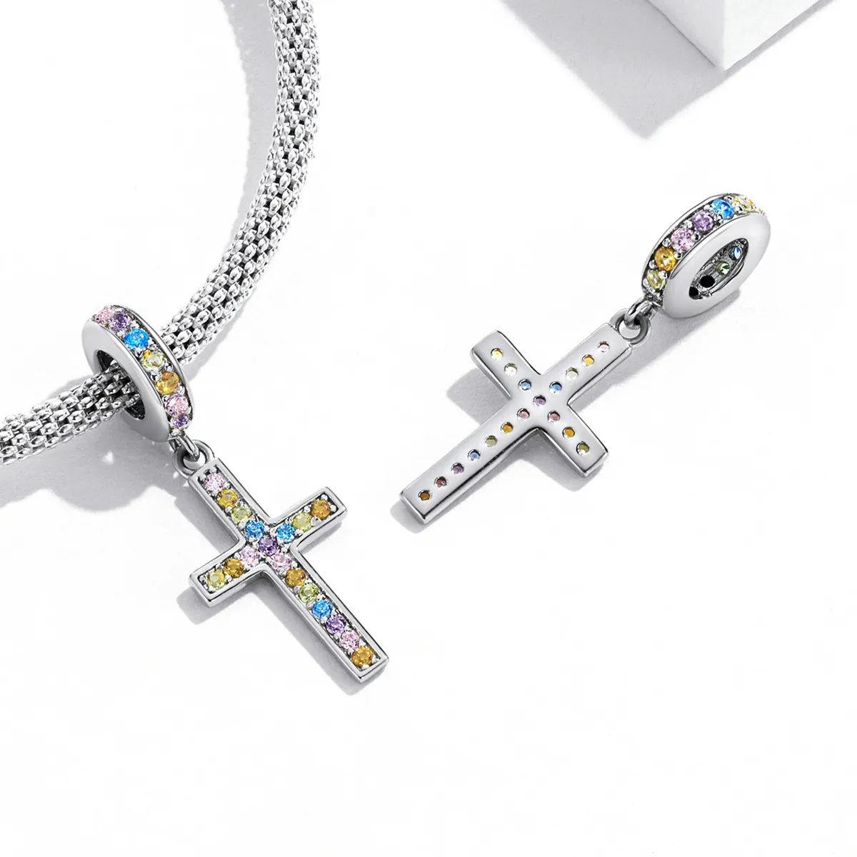 Pandora Style Colorful Cross Dangle - SCC2156