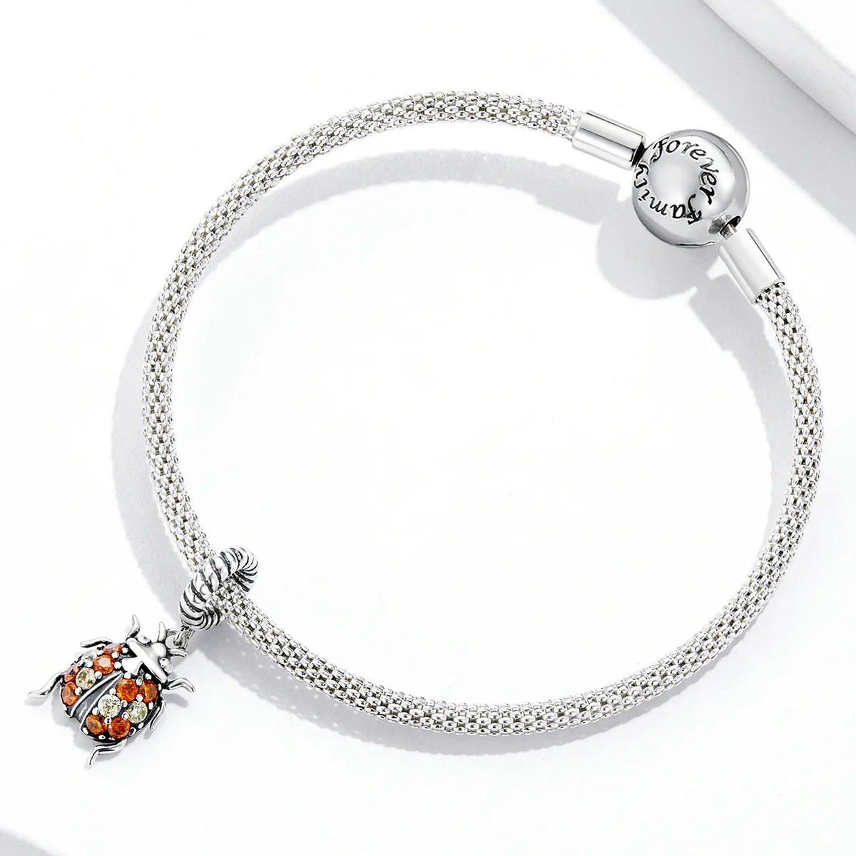 Pandora Style Delicate Ladybug Dangle - SCC2179