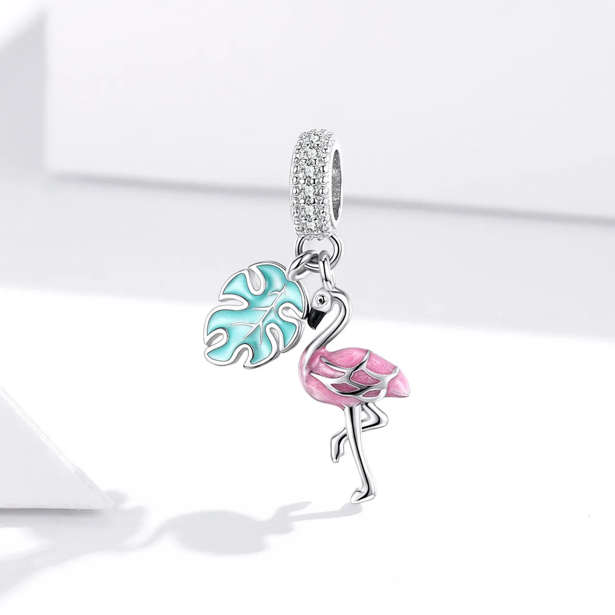 Pandora Style Flamingo Dangle - BSC277