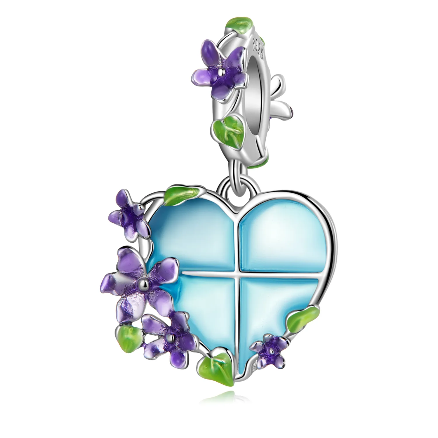 Pandora Style Flower Window Dangle - SCC2323