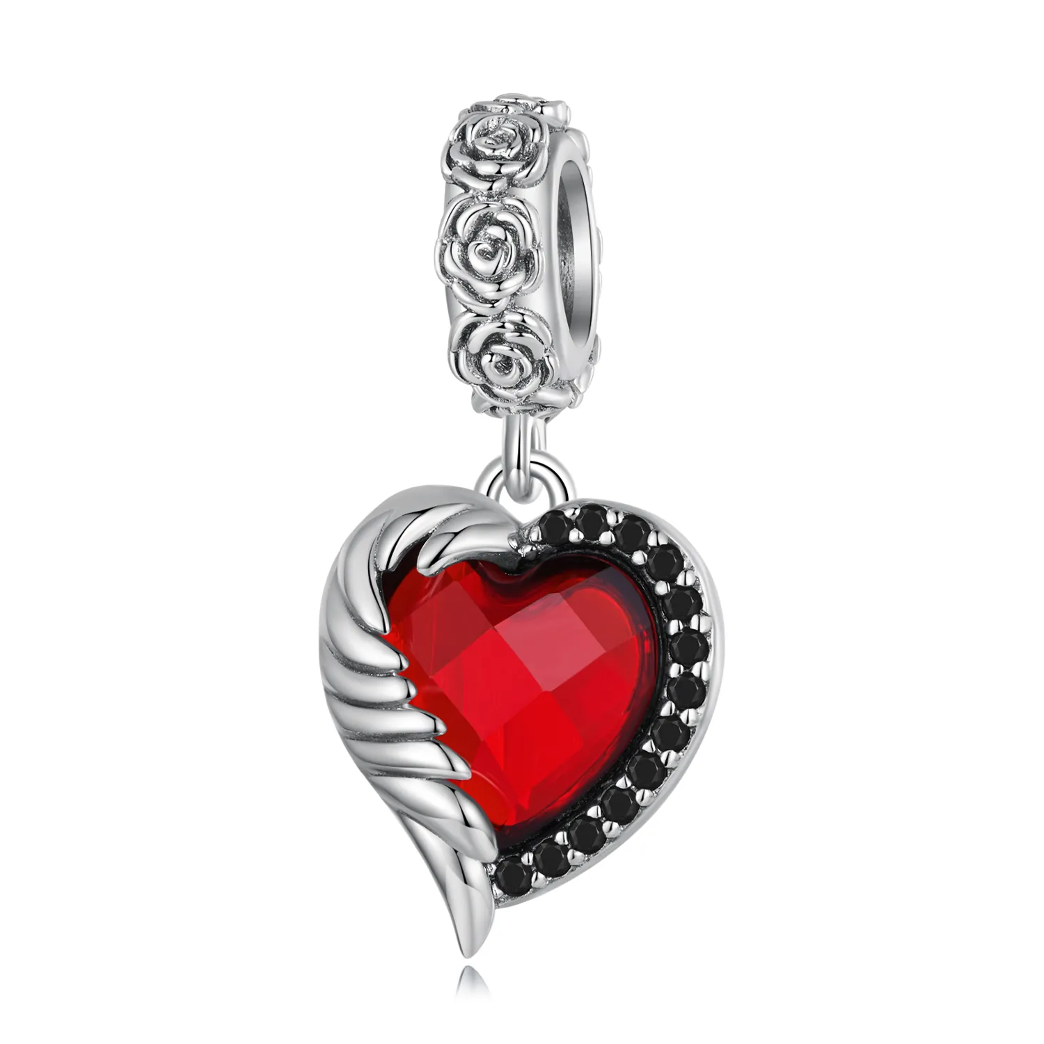 pandora style heart of roses dangle scc2406