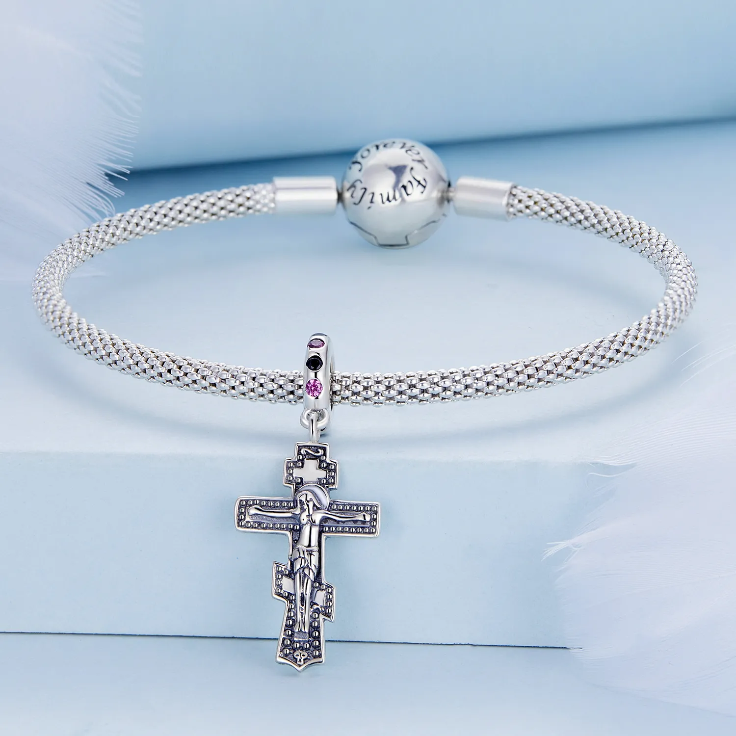 Pandora Style Jesus Cross Dangle - BSC668