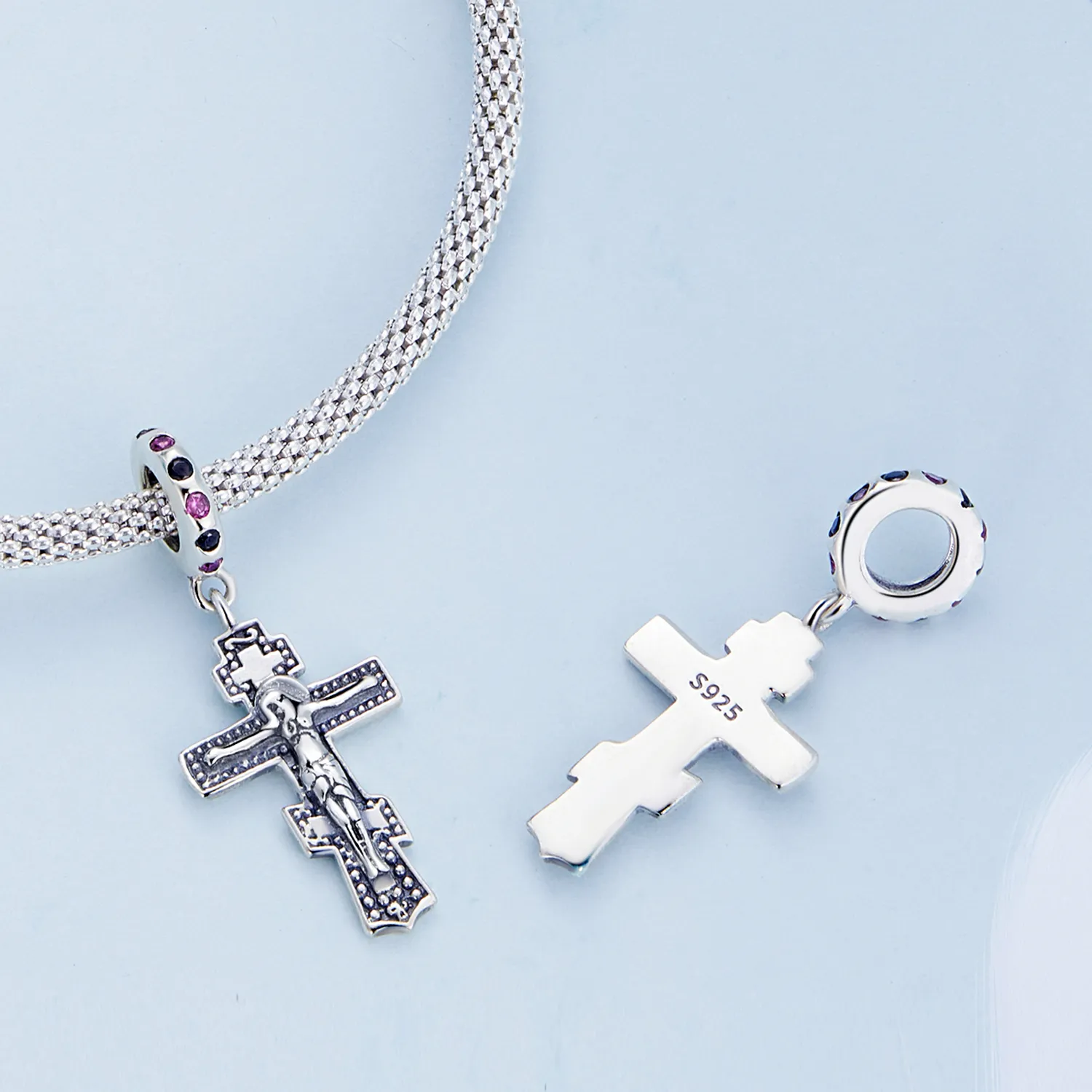 Pandora Style Jesus Cross Dangle - BSC668