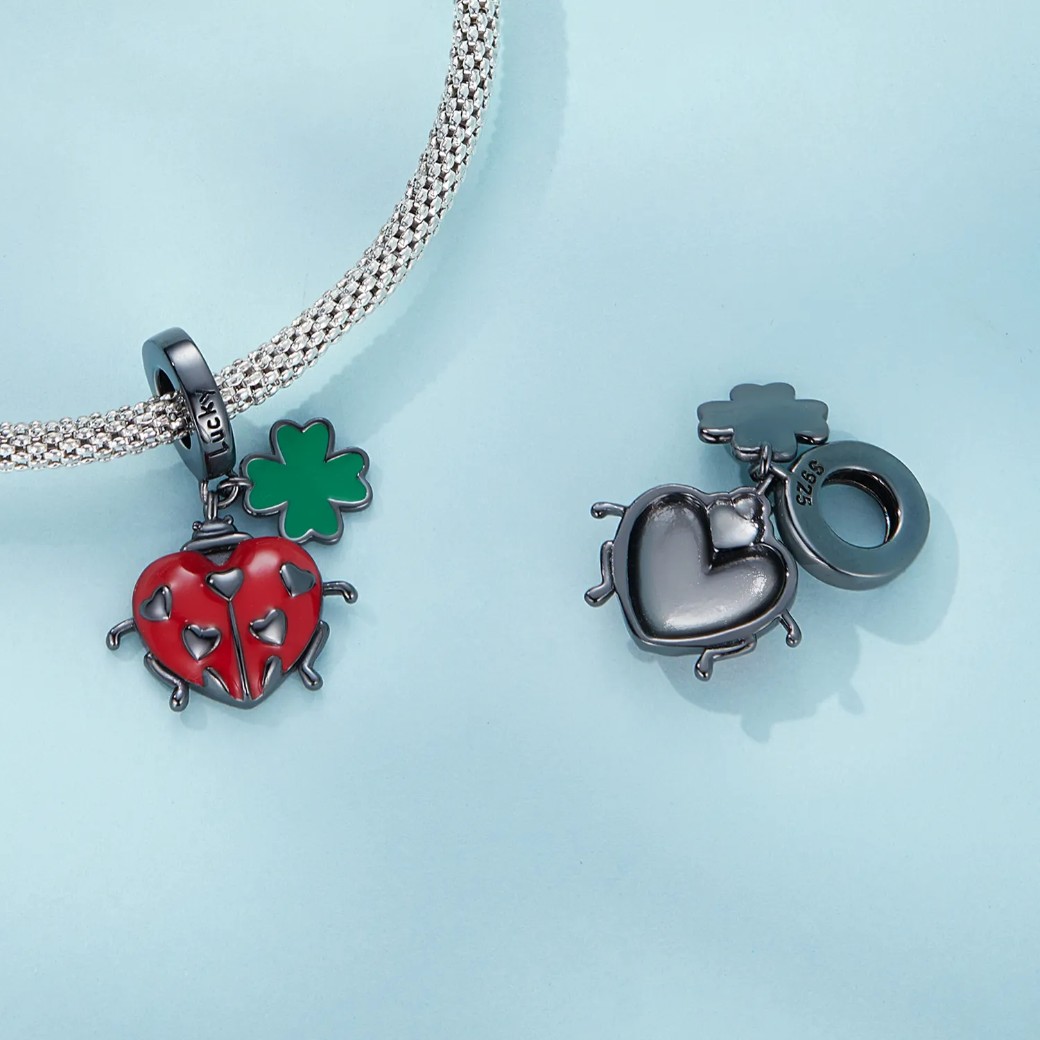 Pandora Style Ladybug Dangle - SCC2411