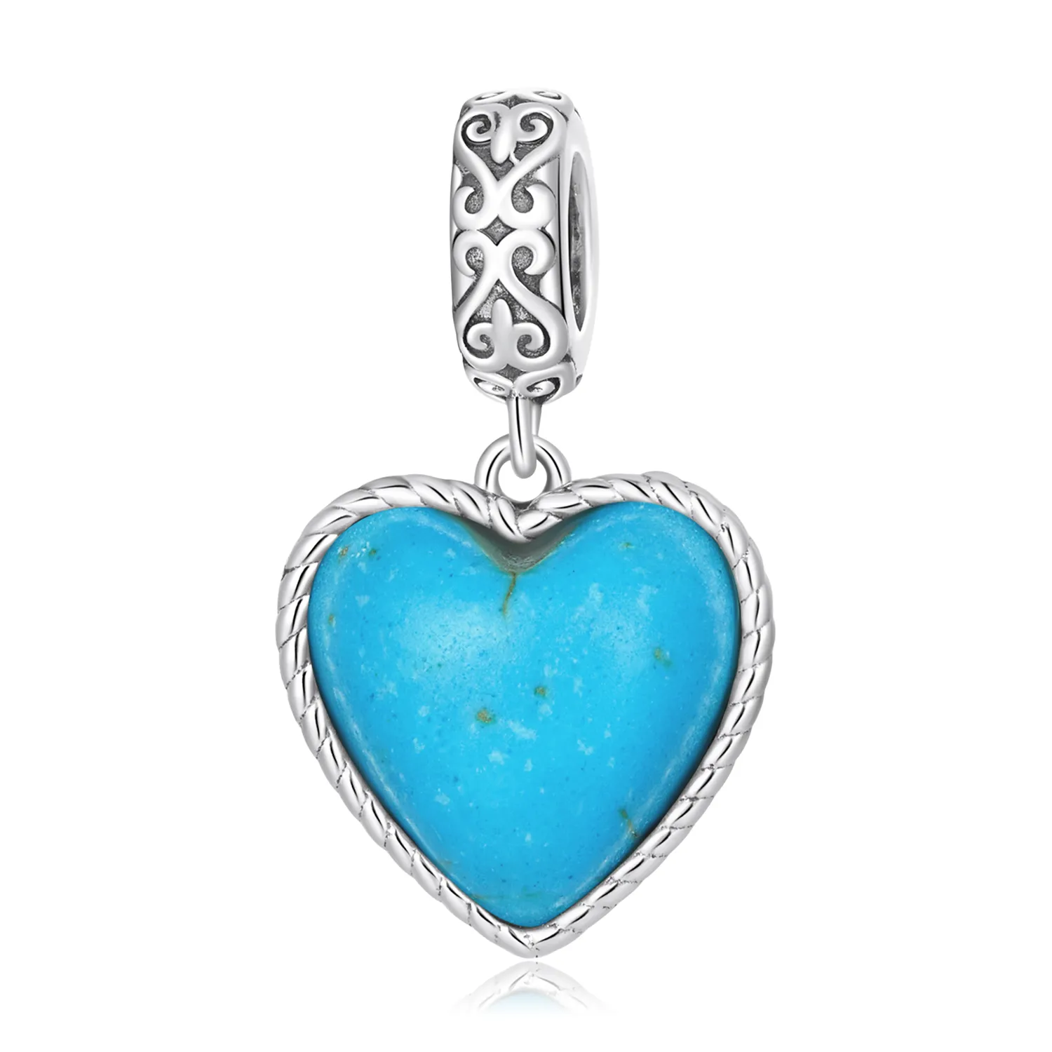 pandora style love turquoise dangle scc2227