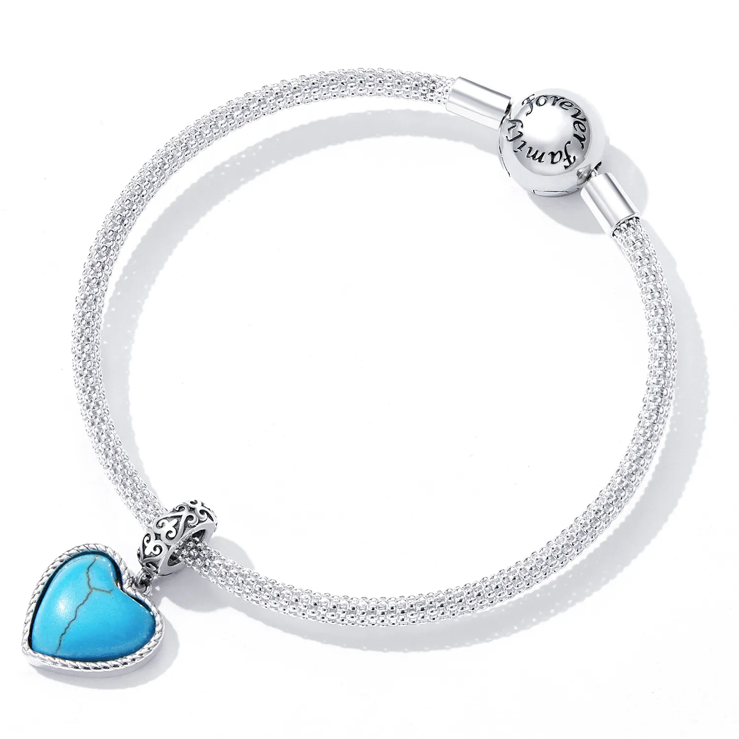 Pandora Style Love Turquoise Dangle - SCC2227