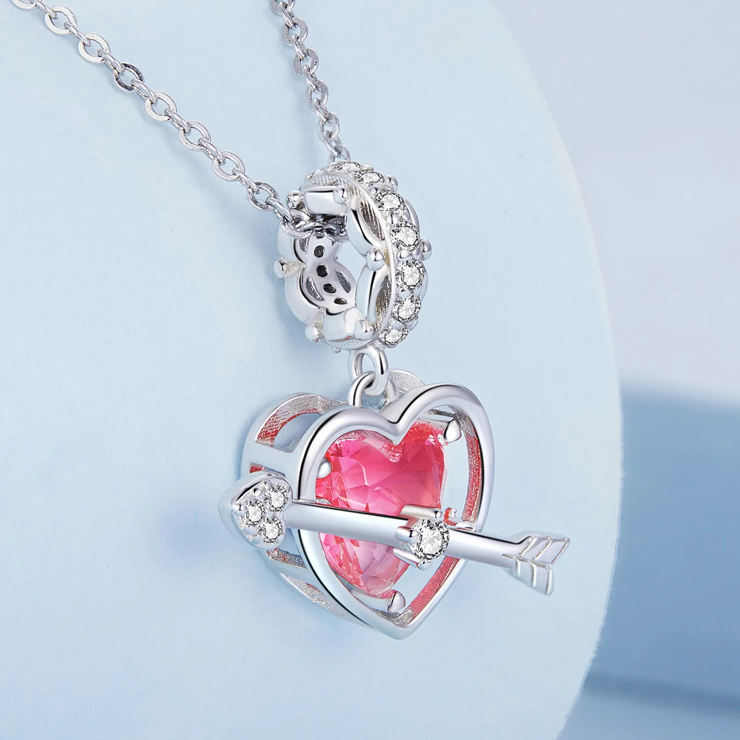 Pandora Style Piercing Heart Dangle - BSC680