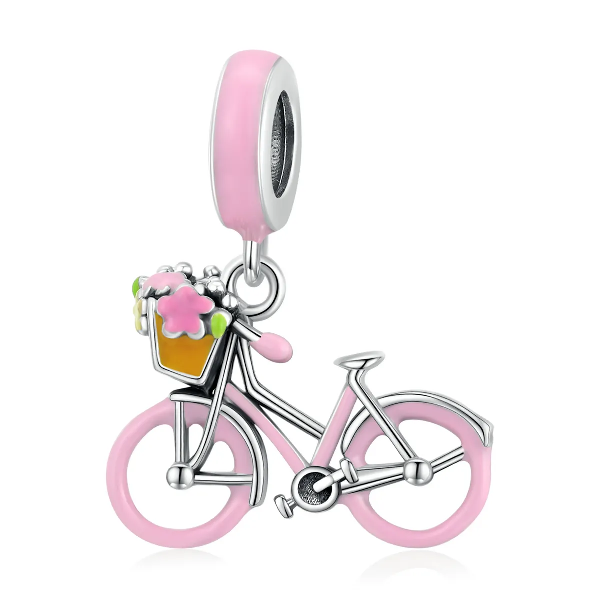 Pandora Style Pink Bicycle Dangle - SCC1975