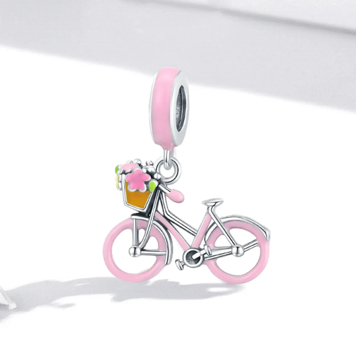 Pandora Style Pink Bicycle Dangle - SCC1975