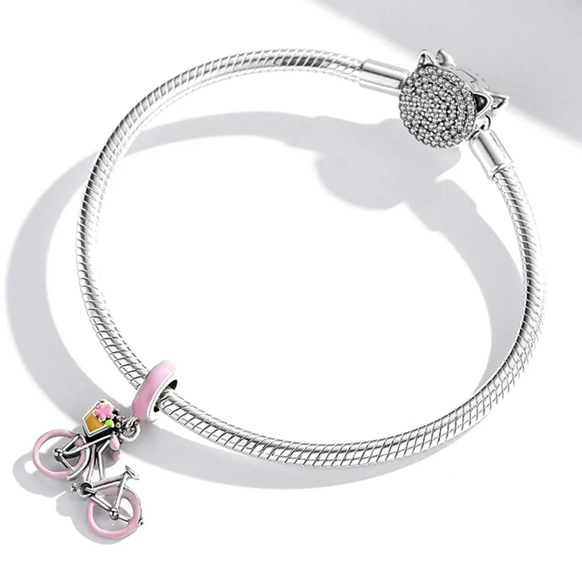 Pandora Style Pink Bicycle Dangle - SCC1975