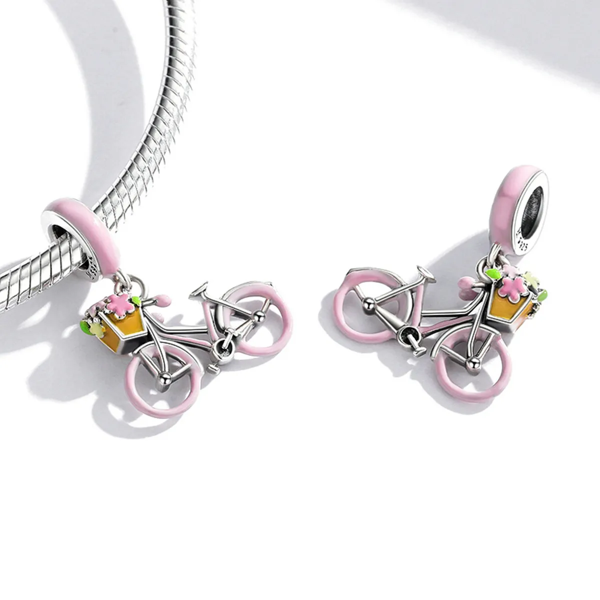 Pandora Style Pink Bicycle Dangle - SCC1975