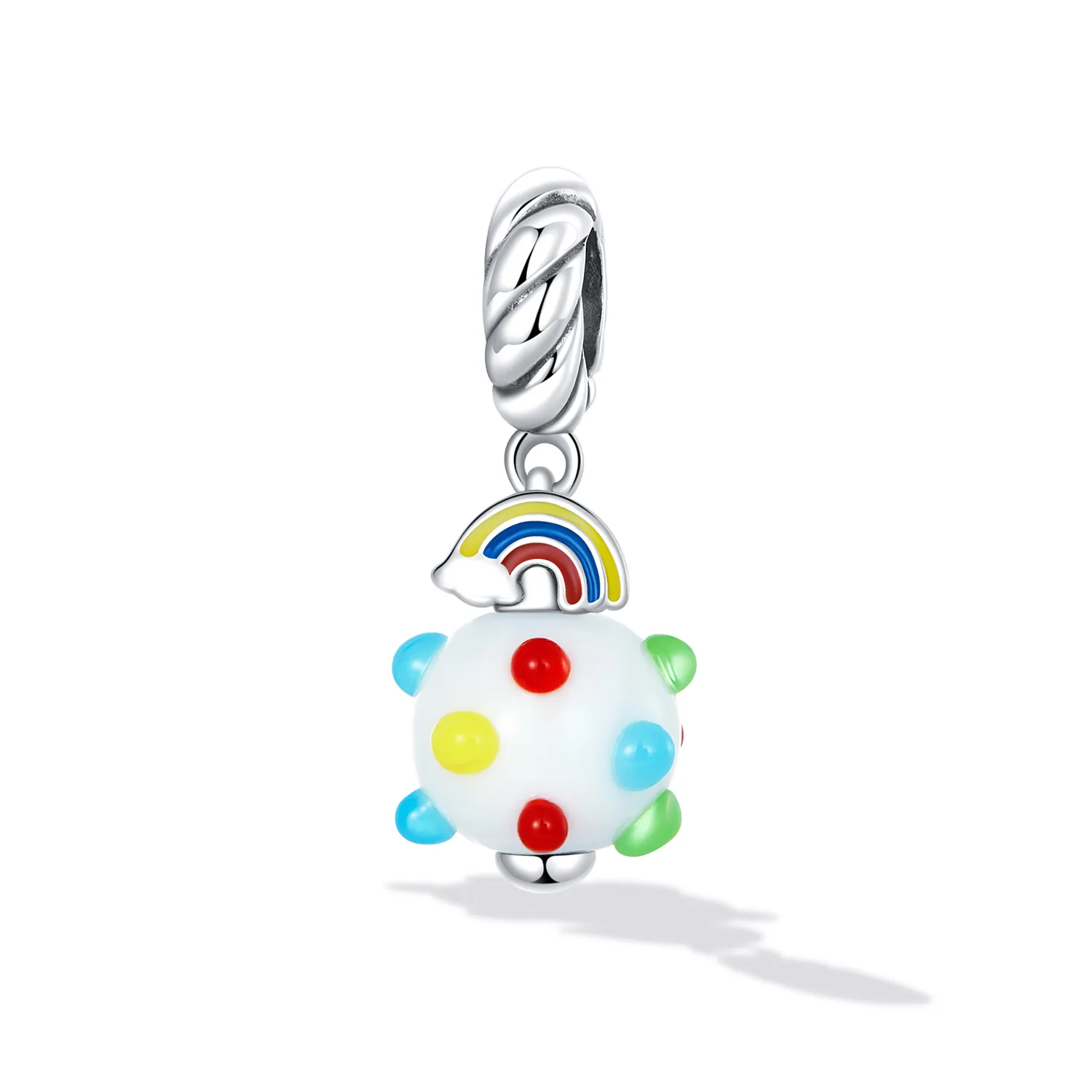 Pandora Style Rainbow Glass Dangle - SCC2225