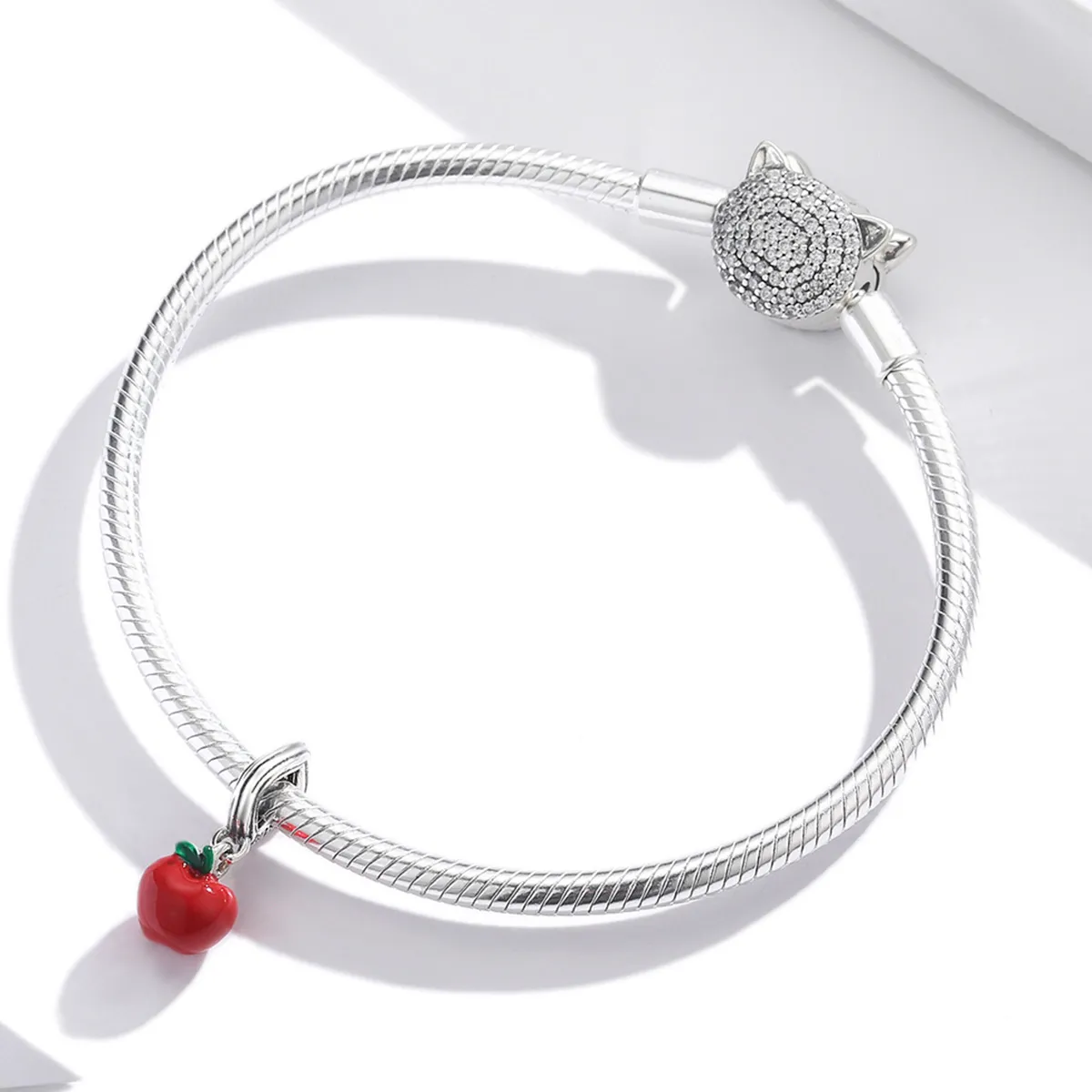 Pandora Style Red Apple Dangle - SCC1913