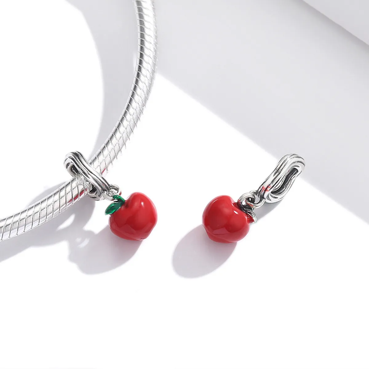 Pandora Style Red Apple Dangle - SCC1913