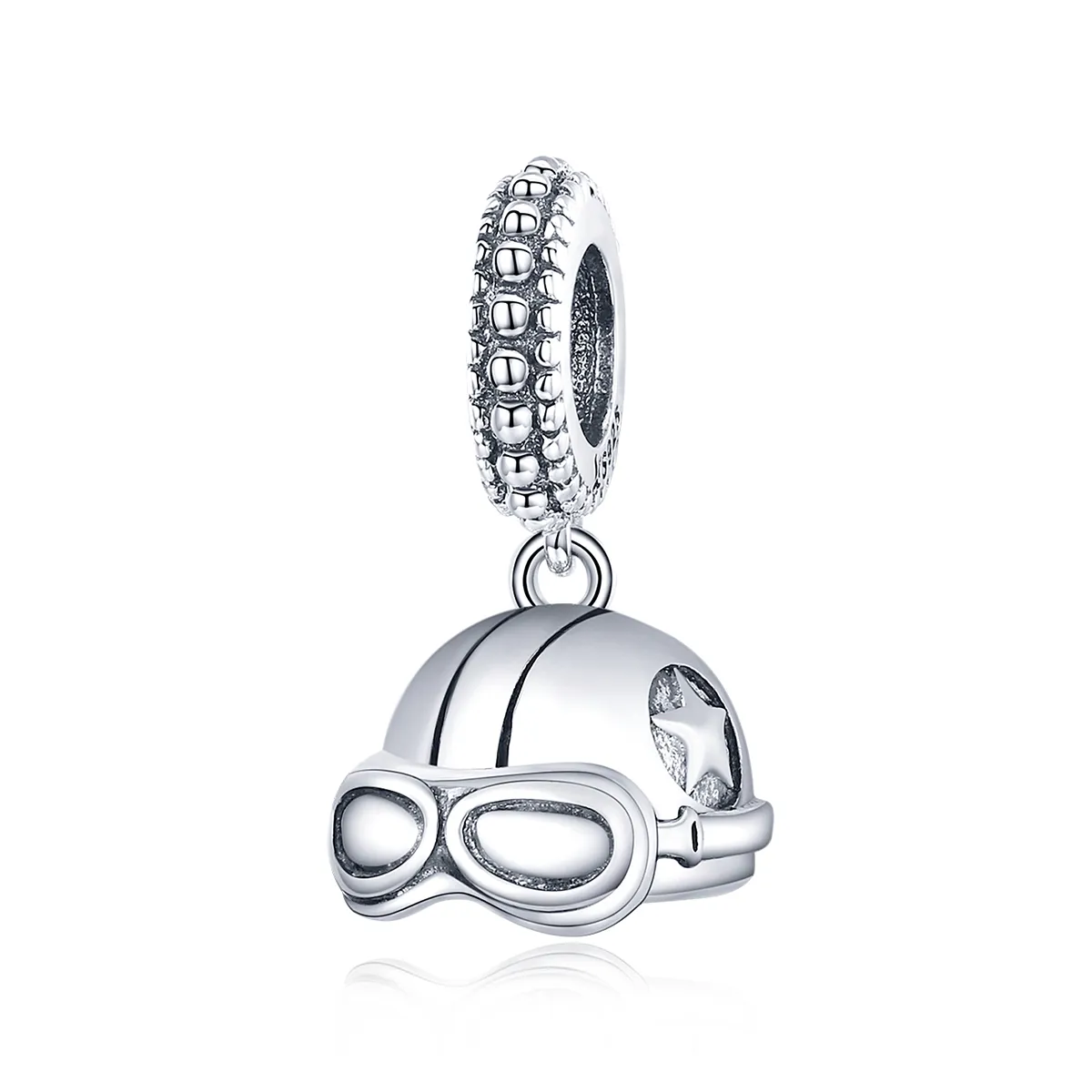 pandora style retro helmet dangle scc1711