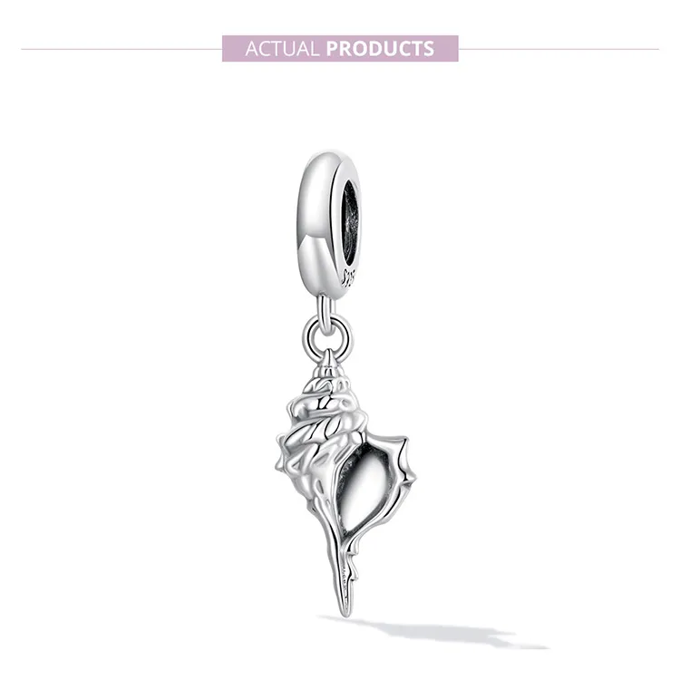 Pandora Style Silver Conch Dangle - SCC2235