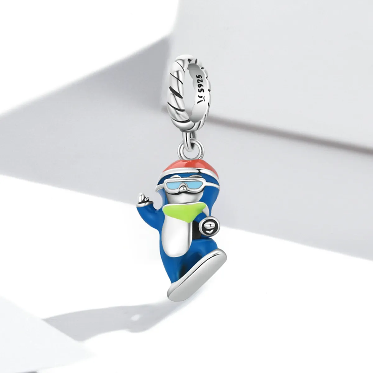 Pandora Style Ski Penguin Dangle - SCC2003