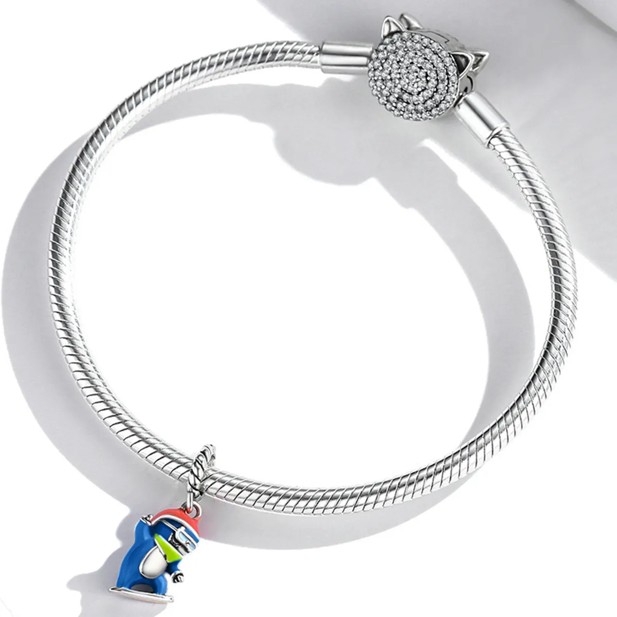 Pandora Style Ski Penguin Dangle - SCC2003