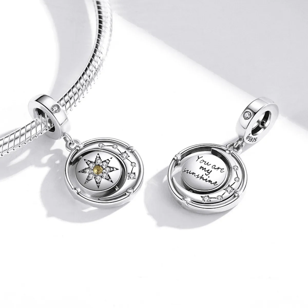 Pandora Style Stars and Moon Flow Dangle - BSC477