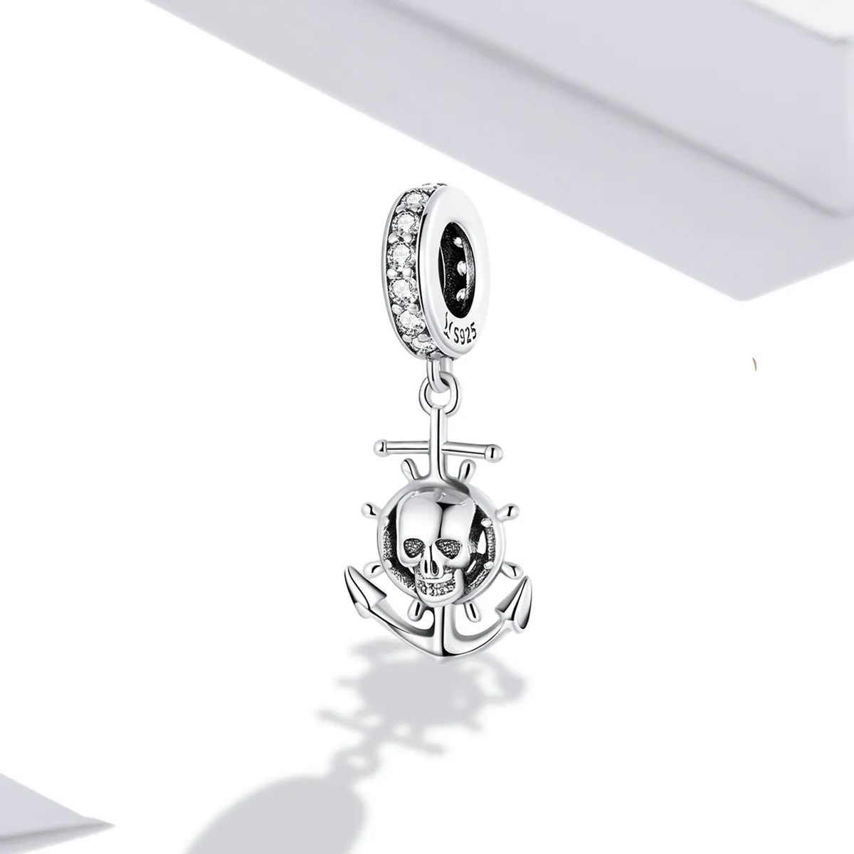 Pandora Style World Travel - Skeleton Pirate Ship Dangle - SCC2030