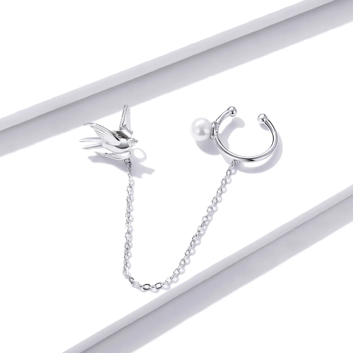 Pandora Style Flying Swallow Ear clip - BSE411