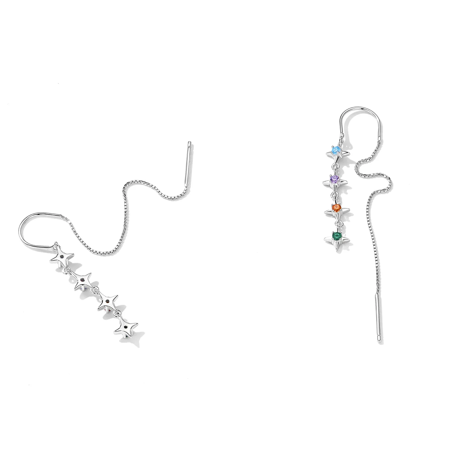 Pandora Style Starry Zirconium Hanging Earrings - SCE1420