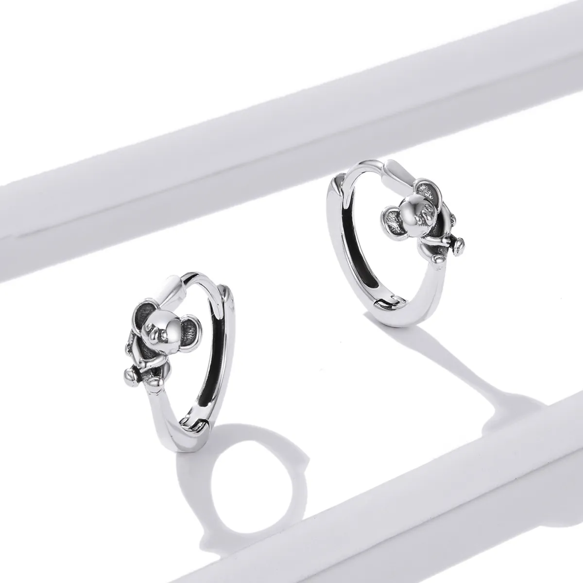 Pandora Style Cute Koala Hoop Earrings - BSE507