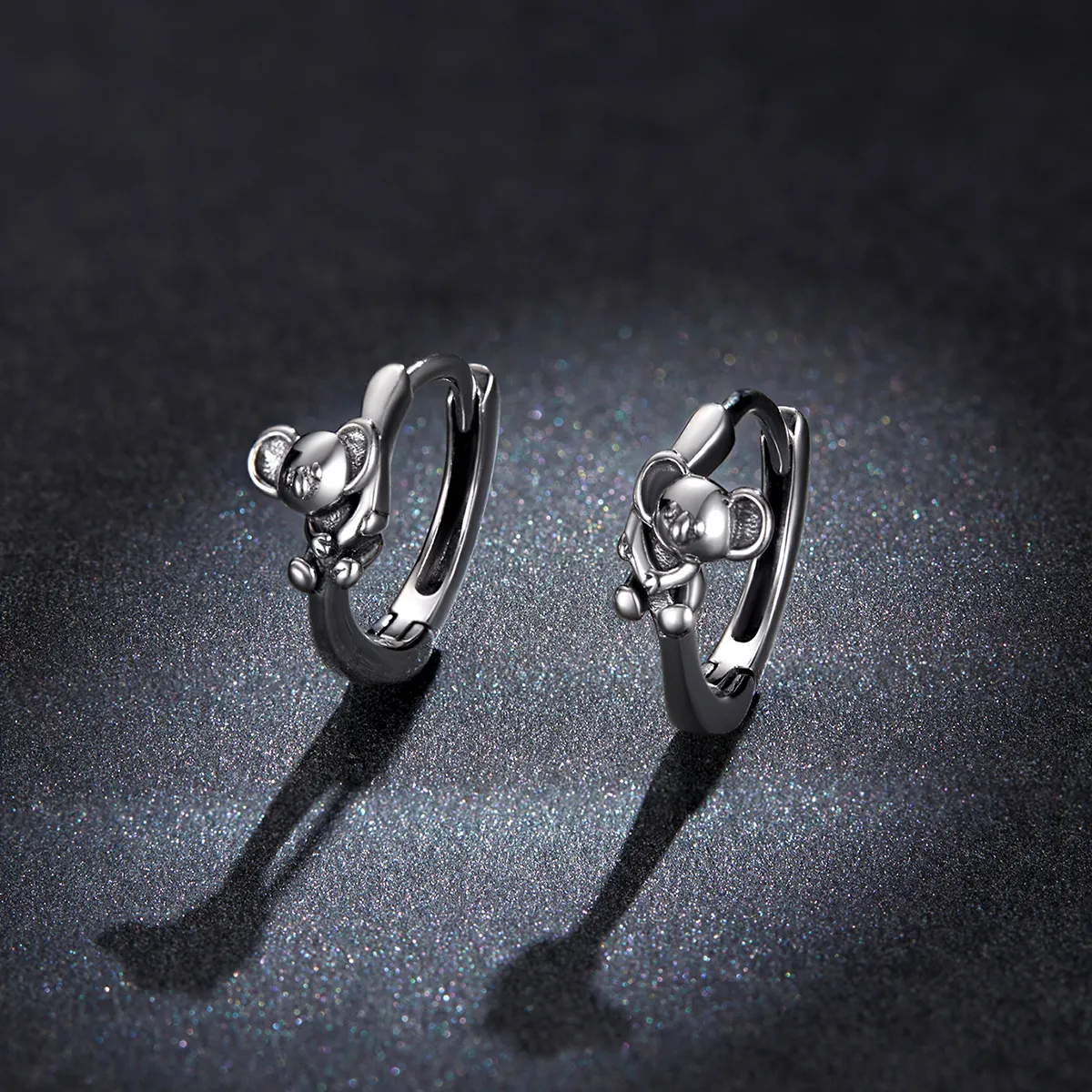 Pandora Style Cute Koala Hoop Earrings - BSE507