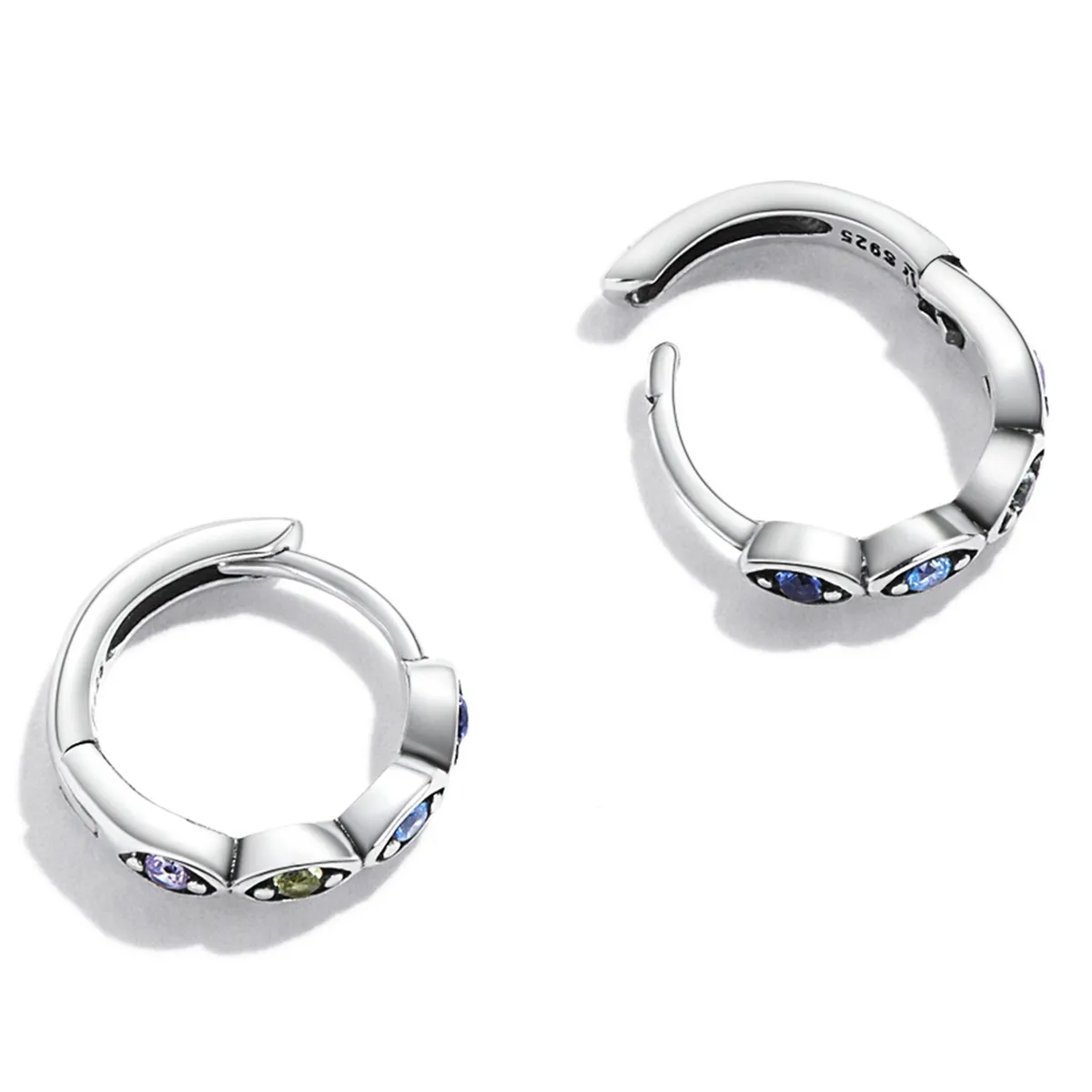 Pandora Style Devil Eye Hoop Earrings - SCE1358