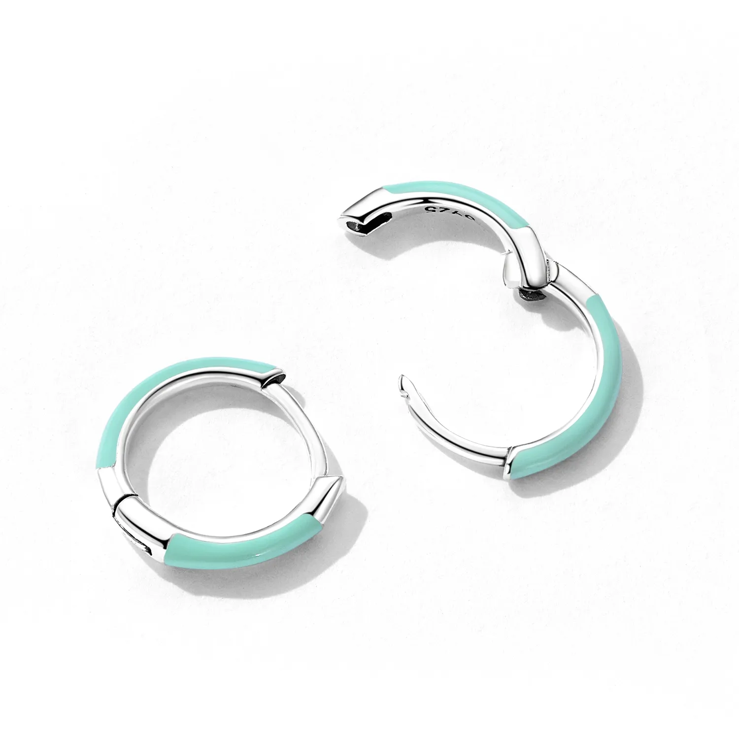 Pandora Style Double Circle Hoop Earrings - SCE1454