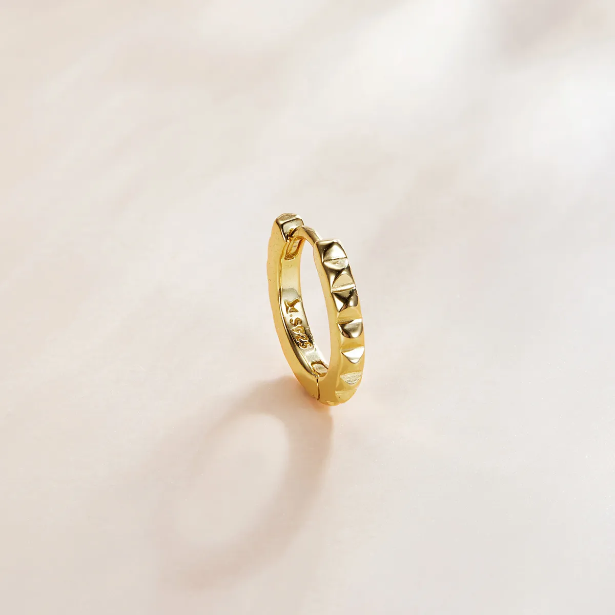 Pandora Style Golden Gear Hoop Earrings - SCE1062