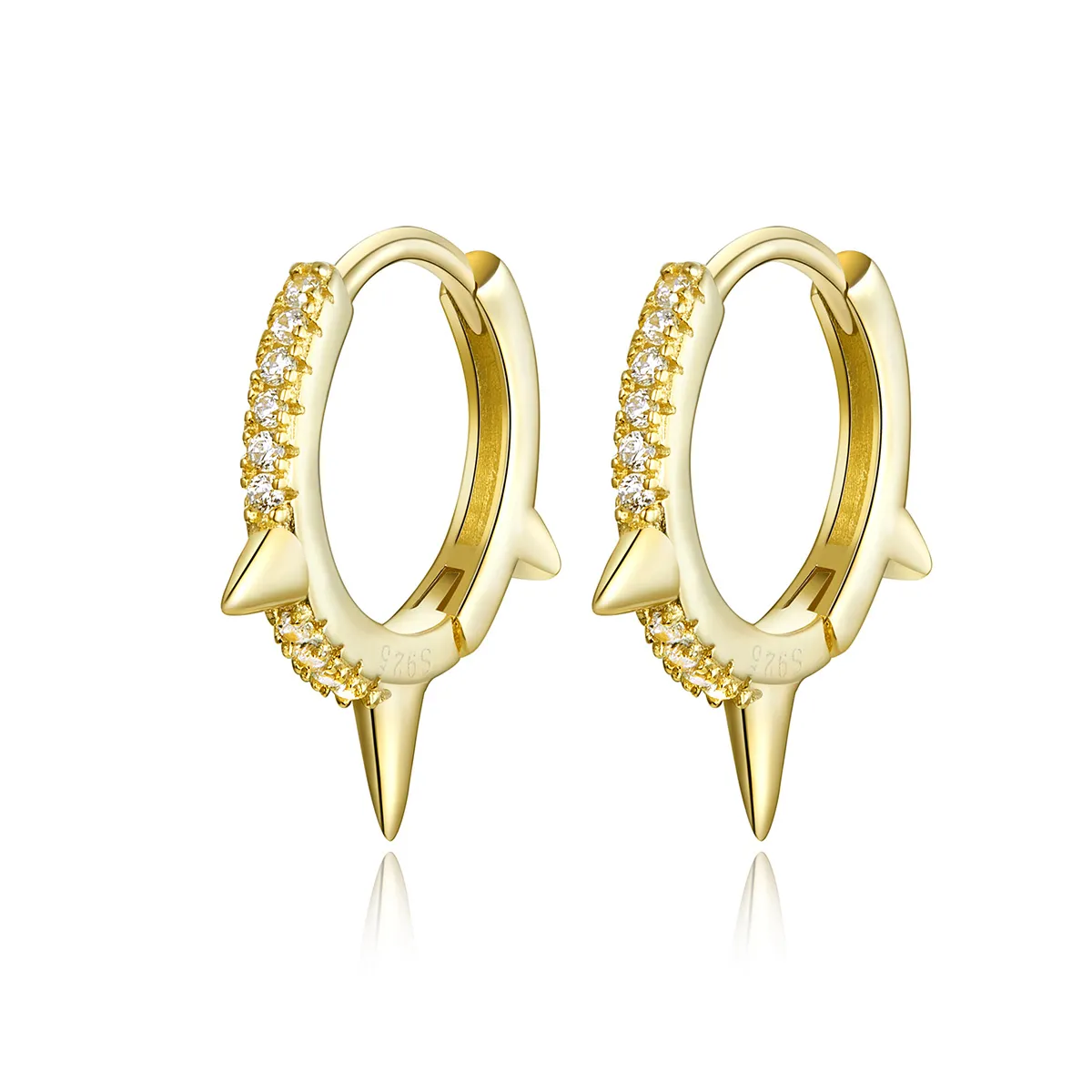 Pandora Style Irregular Geometry Hoop Earrings - BSE168