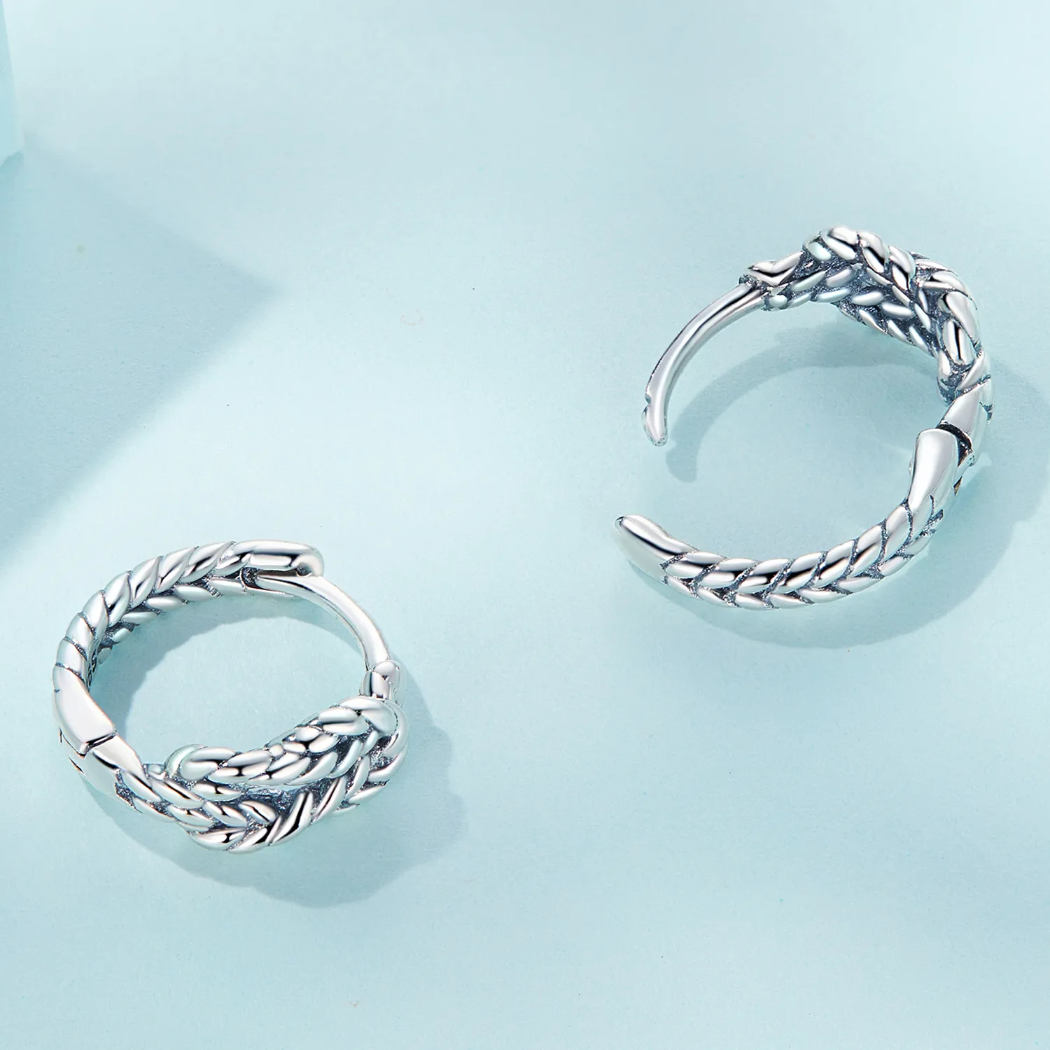 Pandora Style Knot Hoop Earrings - SCE1523