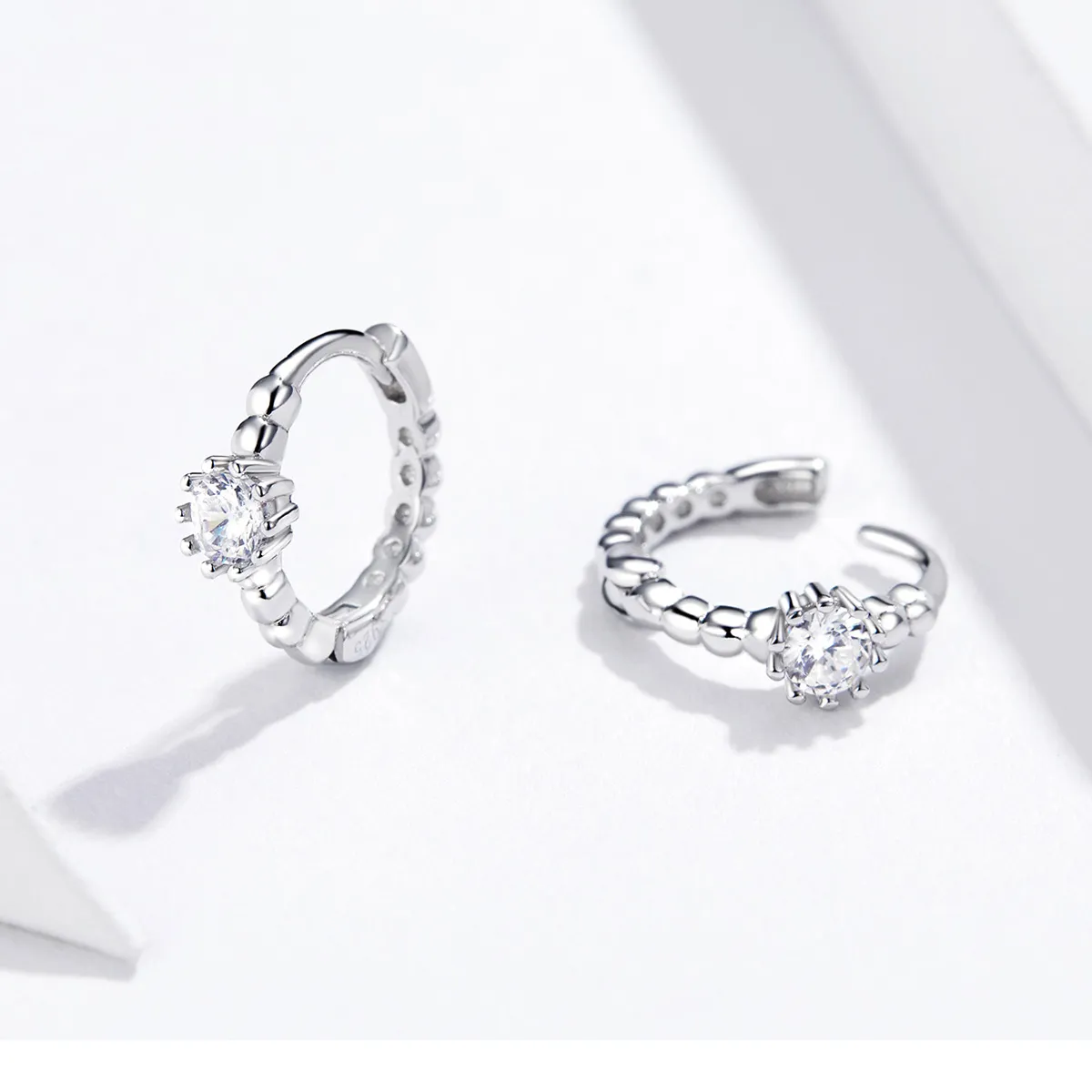 Pandora Style Love Hoop Earrings - BSE194