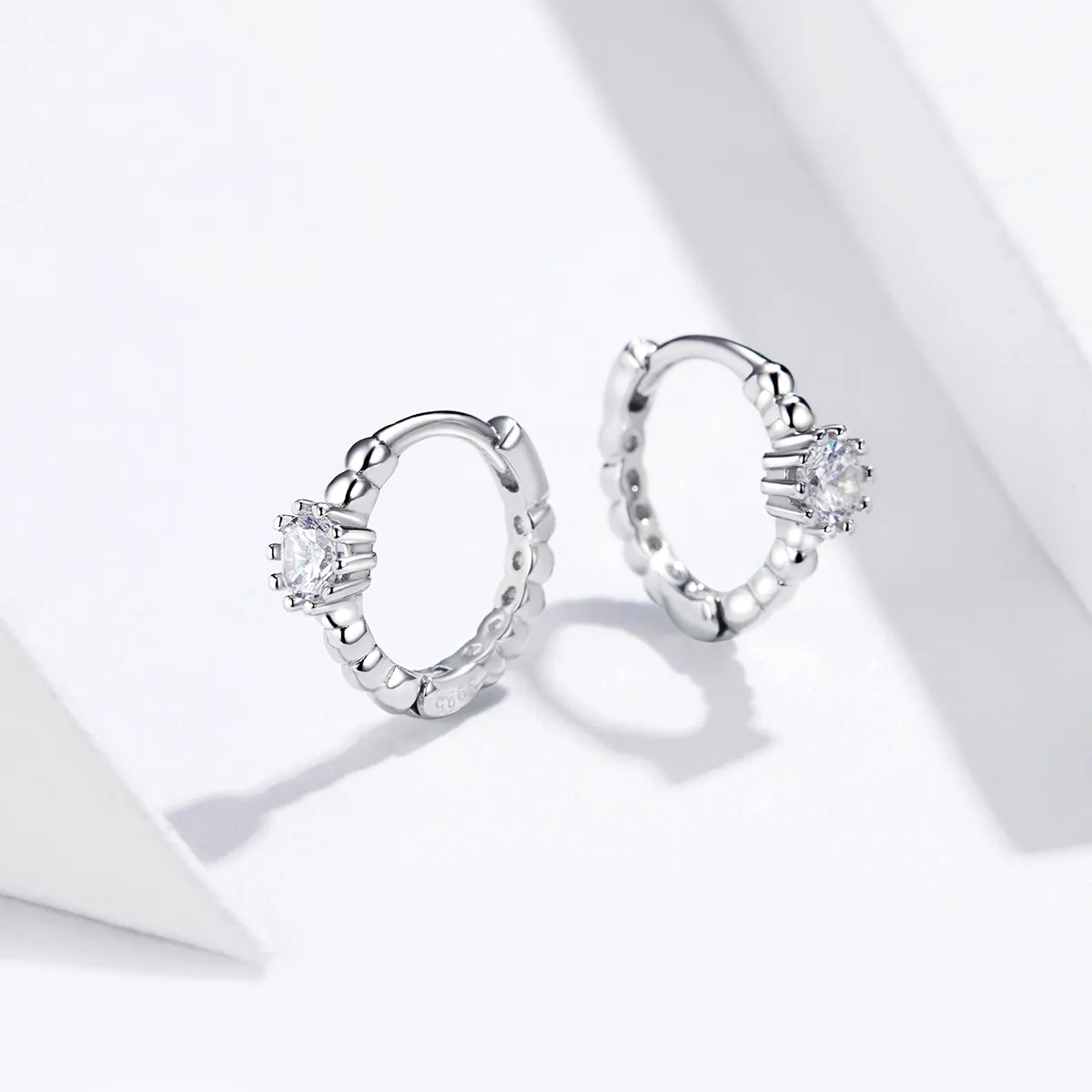 Pandora Style Love Hoop Earrings - BSE194