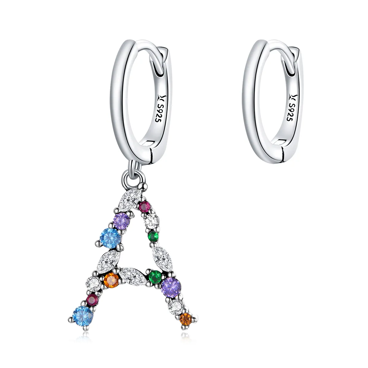 Pandora Style Romantic Girl Hoop Earrings - SCE1030