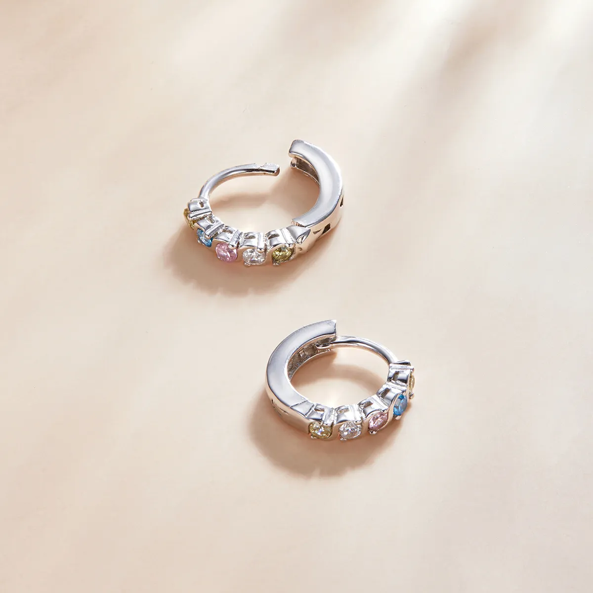 Pandora Style Shine Hoop Earrings - SCE1166-A