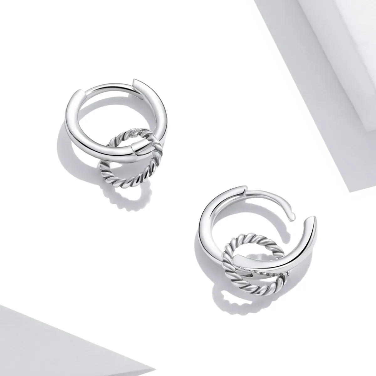 Pandora Style Shuanghuan Hoop Earrings - SCE1199