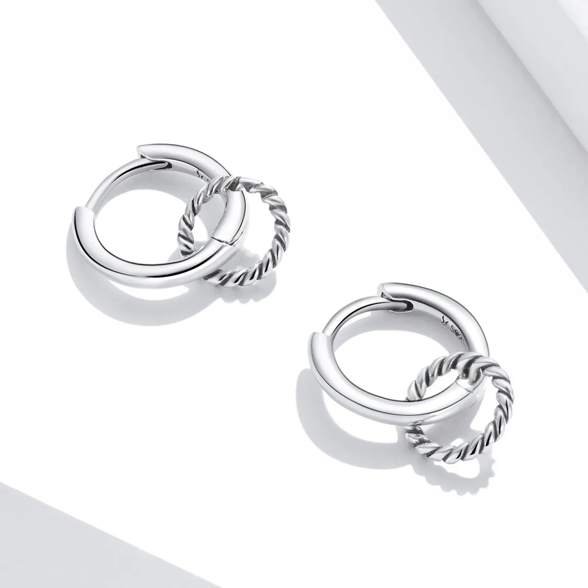 Pandora Style Shuanghuan Hoop Earrings - SCE1199