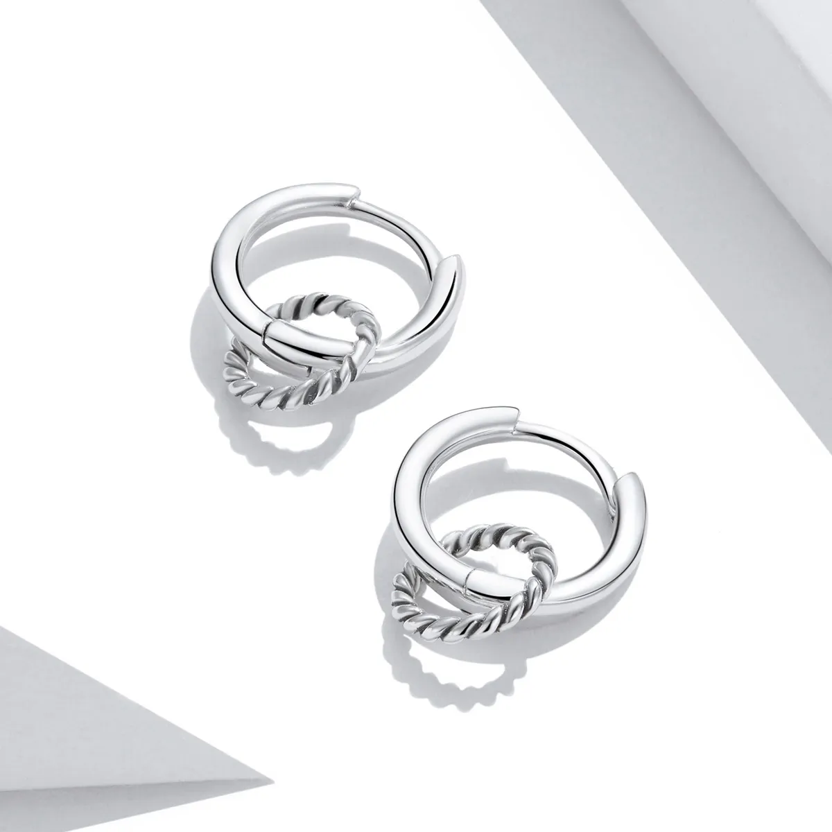 Pandora Style Shuanghuan Hoop Earrings - SCE1199