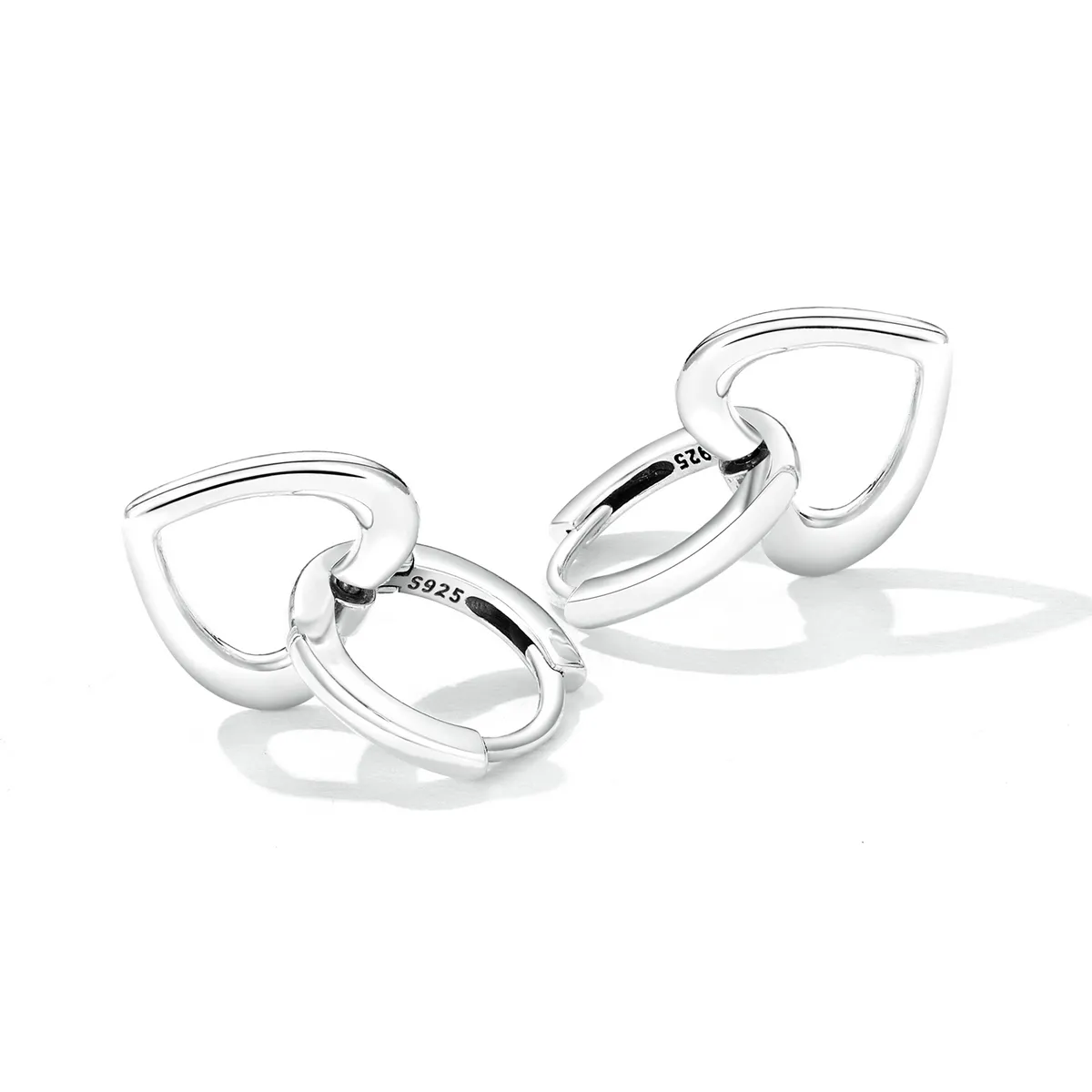 Pandora Style Simple Love Hoop Earrings - SCE1394