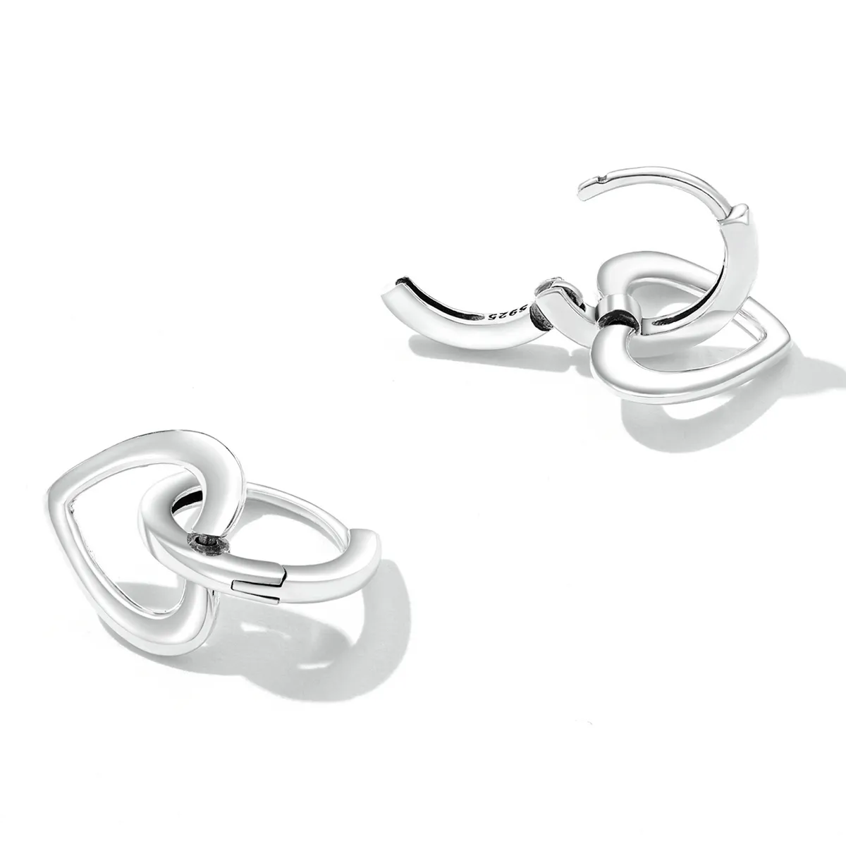 Pandora Style Simple Love Hoop Earrings - SCE1394