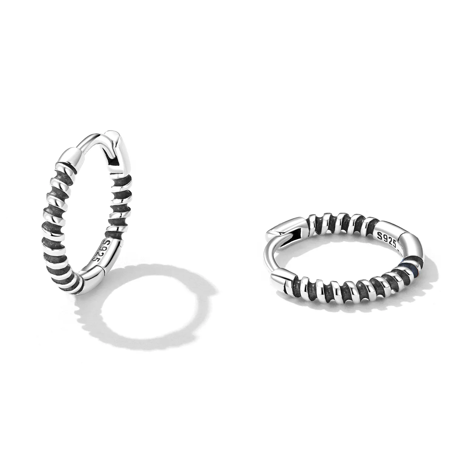 Pandora Style Simple Thread Hoop Earrings - SCE1423