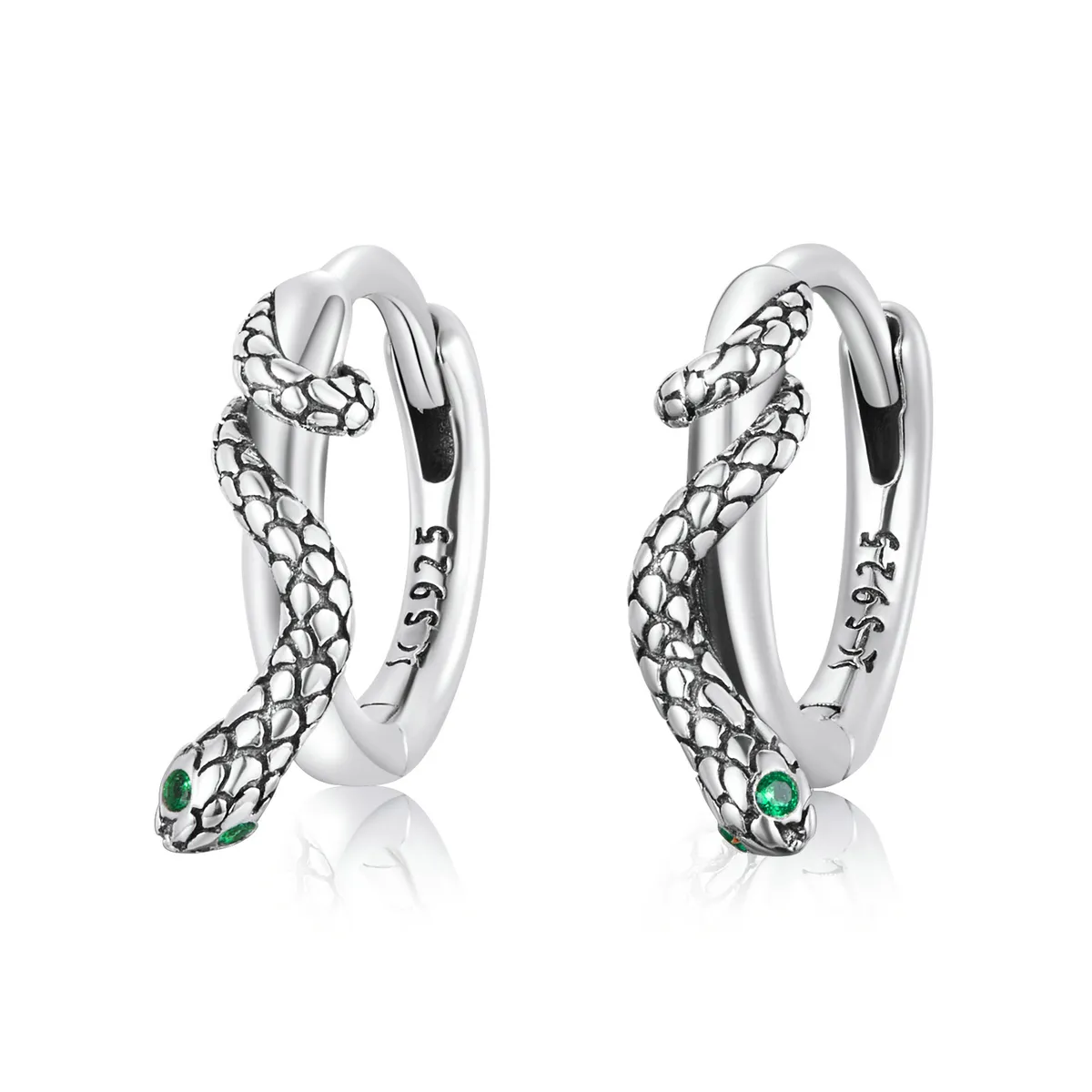 Pandora Style Spirit Snake Hoop Earrings - SCE1357