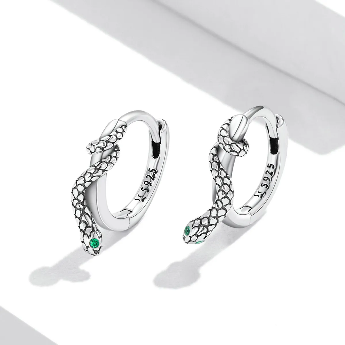 Pandora Style Spirit Snake Hoop Earrings - SCE1357