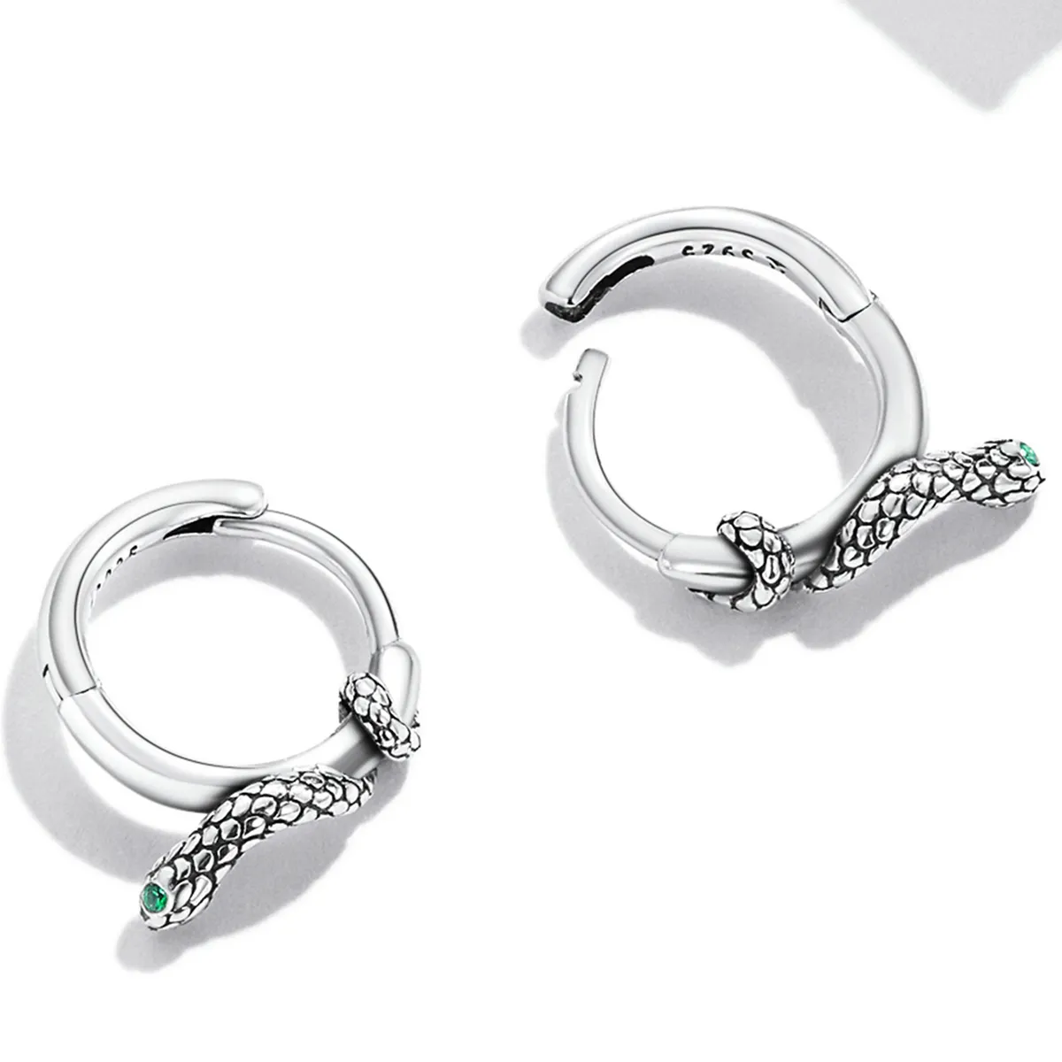 Pandora Style Spirit Snake Hoop Earrings - SCE1357