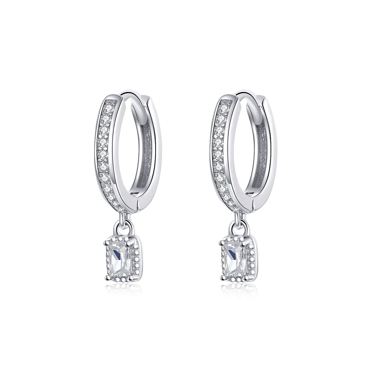 pandora style zircon love hoop earrings bse157