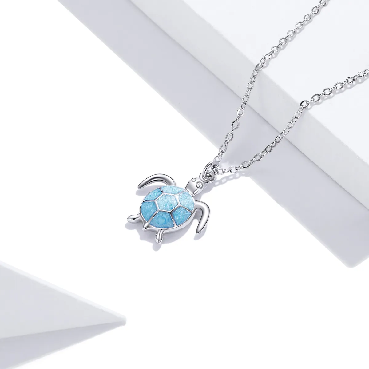 Pandora Style Blue Turtle Necklace - SCN446