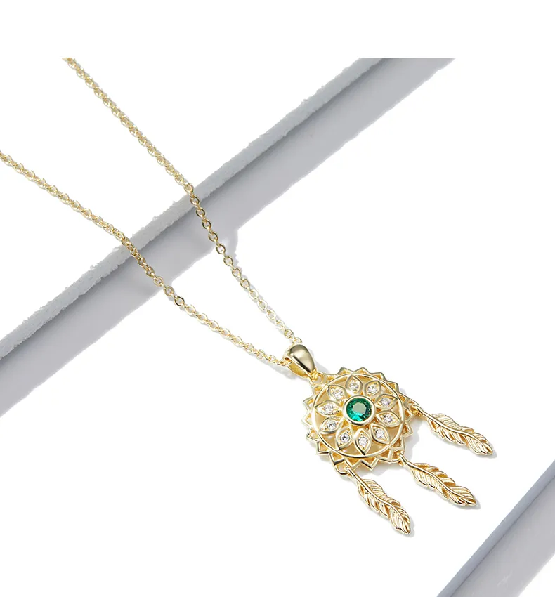 Pandora Style Dreamcatcher Necklace - SCN263-B