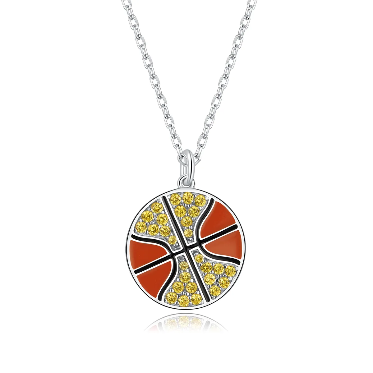 Pandora Style Dynamic Basketball Necklace - BSN203